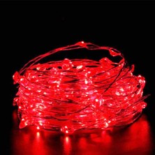 10 Metre Kırmızı Pilli LED Işık Kırmızı LED Işık Kırmızı Yılbaşı Ağacı Işığı Kırmızı Noel Işığı 100 Ledli Kırmızı LED Işık 100 Ledli Parlak Canlı LED Işık