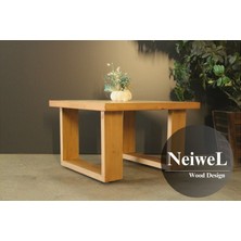 Neiwel Saes Doğal Ahşap Sehpa-50-50