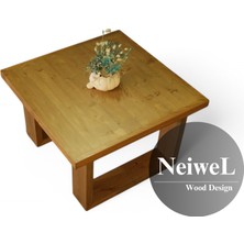 Neiwel Saes Doğal Ahşap Sehpa-50-50