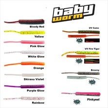 Fujin Baby Worm 5,2cm Floating Lrf Silikonu Uv Fire Tiger