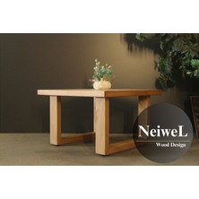 Neiwel Diena Doğal Ahşap Ofis Sehpa-50-50
