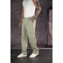 Baggy Kalıp Cepli Erkek Kot Pantolon