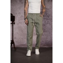 Kingbrich Beli Lastikli Kordonlu Regular Kalıp Düz Keten Erkek Pantolon