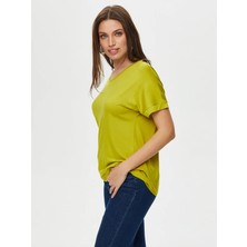 Faik Sönmez Yuvarlak Yaka Düşük Kollu T-Shirt S25TSH003