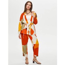 Faik Sönmez Geometrik Soyut Desen Kimono S25KMN001