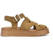 Ziya Ziya, Hakiki Deri Kadın Sandalet 1511033Z25013 Tütün