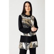 Özel Desenli Tunik Pantolon Takım  Haki