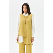Tencel Kumaş Üçlü Takım Kolyeli  Asit