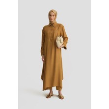Armine Oversize Tunik Elbise 25Y4701 Sahra
