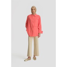 Armine Sim Detaylı Modal Tunik 25Y4607 Coral