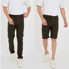 Bast10 Şorta Dönüşen Likralı Yazlık  Taktik Pantolon Outdoor Dönüştürülebilir Erkek Kadın Pantolon