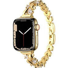 Koso Madam Serisi 42 mm Gold Taşlı Kalp Figürlü Metal Apple Watch Kordon