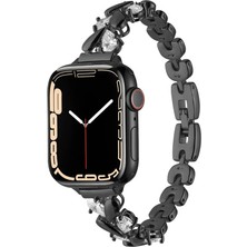 Koso Madam Serisi 41 mm Siyah Taşlı Kalp Figürlü Metal Apple Watch Kordon
