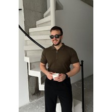 Livio Ferri Nosok Erkek Polo Yaka Pamuk Desenli Ince Triko Tişört