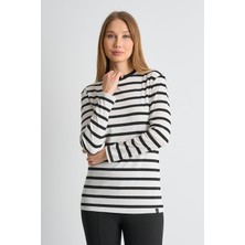 Alexandergardı Çizgili Uzun Kollu Ince Sweatshirt