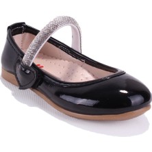 Dagoster DJA76-HY10005 Siyah Rugan Ortopedik  Kız Çocuk Babet Ayakkabı