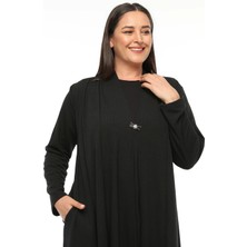 Büyük Beden Kadın Mevsimlik Yüksek Kalite Anne Saks Mavi Asimetrik Hırka