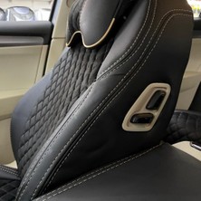 K-Design Skoda Superb Araca Özel Oto Koltuk Kılıfı - Nakışlı Taytüyü ve Deri