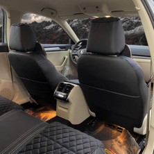 K-Design Skoda Superb Araca Özel Oto Koltuk Kılıfı - Nakışlı Taytüyü ve Deri