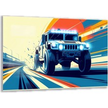 Exel Home Arabalar Cam Tablo - Kamyonlar - Yatay Motif 05-093