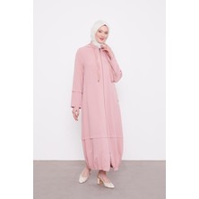 Gül Etek Ucu Büzgülü Ferace