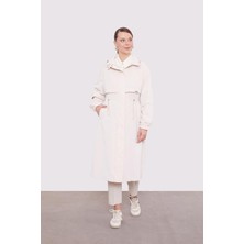 Lêvi D'or Bej Rüzgarlık Detaylı Trençkot