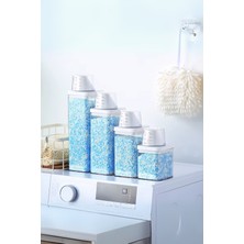 Grimor Life 4 Lü Sızdırmaz Depolama Sıvı Toz Deterjan Erzak Saklama Kutusu- Banyo Organizeri 1100 ML 1800 ML 2300 ML 2800 ML