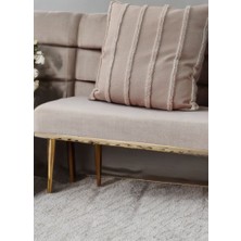 Nakışlı Kırlent Kılıfı Çizgi Nakış Klasik Model Çift Taraf  ( 40 x 40 cm ) 1'lı Kalite Kumaşı