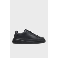 Guess Elba Logolu Kalın Tabanlı Sneaker Ayakkabı FMJLBALEA12 Erkek Ayakkabı Fmjlba LEA12 Black