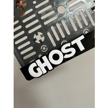 Karbonsoft GHOST Temalı Siyah Pleksi Motosiklet Plakalık – Şık ve Dayanıklı👻