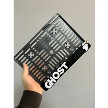 Karbonsoft GHOST Temalı Siyah Pleksi Motosiklet Plakalık – Şık ve Dayanıklı👻