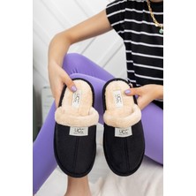 Kışlık Unisex Içi Kürklü Siyah Terlik
