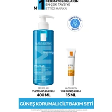 La Roche-Posay Güneş Korumalı Cilt Bakım Seti : Effaclar Yüz Temizleme Jeli 400ml & Anthelios Yüz Güneş Kremi 15ml
