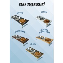 Yükseltilmiş Kedi Kaseleri 3 Paslanmaz Çelik Kase ile Küçük Kediler ve Yavru Köpekler Için 10° Eğimli,  Kusma Engelleyici Yükseltilmiş Kedi Mama Kaseleri, Ayaklı Stand
