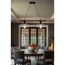 Karya Ikili Sıralı Avize Fume