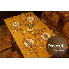 Neiwel Garden Avex Doğal Ahşap Bahçe Yemek MASASI-70-100