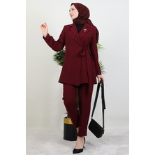 Giza Store Taşlı Broşürlü Takım Koyu Lacivert