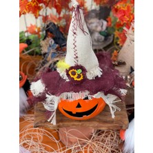 Mady Aksesuar Halloween Sevimli Su Kabağı Cadılar Bayramı Iskandinav Jüt Şapka Parti Dekoru 45 cm