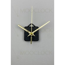 MOOCLOCK Saat Mekanizması, Akar Sessiz Duvar Saati Mekanizma, 14 mm Şaft, Akrep-Yelkovan-Saniye-(Askılı)Kısa