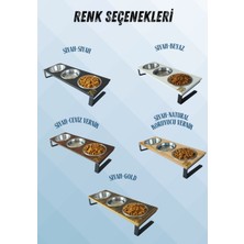 Yükseltilmiş Kedi Kaseleri 3 Paslanmaz Çelik Kase ile Küçük Kediler ve Yavru Köpekler Için 10° Eğimli,  Kusma Engelleyici Yükseltilmiş Kedi Mama Kaseleri, Ayaklı Stand