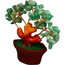 Yeşim Doğal Taş Bonsai Ağacı - Dekoratif Şans ve Bereket Ağacı