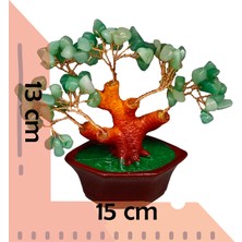 Yeşim Doğal Taş Bonsai Ağacı - Dekoratif Şans ve Bereket Ağacı