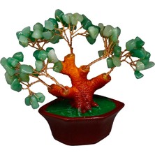 Yeşim Doğal Taş Bonsai Ağacı - Dekoratif Şans ve Bereket Ağacı