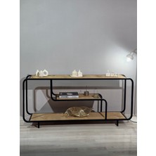 Modern Design Siyah Metal Tv Ünitesi - Tv Sehpası - Dekoratif Tv Ünitesi