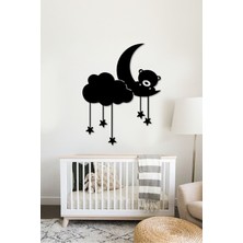 Bulur, Yıldızlar ve Ayıcık Temalı Dekoratif Çocuk Odası Tablosu