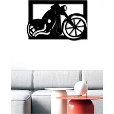 Motorcu Temalı Dekoratif Tablo