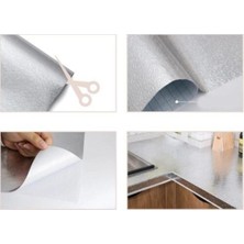 Doori Mutfak Tezgah Üstü Çekmece Içi Folyo Kaplama Gümüş Yapışkanlı 10 Metre x 40 cm Kolay Silinir Lüx Mod