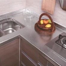 Doori Mutfak Tezgah Üstü Çekmece Içi Folyo Kaplama Gümüş Yapışkanlı 10 Metre x 40 cm Kolay Silinir Lüx Mod