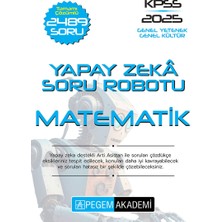 Pegem Akademi Yayıncılık KPSS Genel Yetenek Genel Kültür Tamamı Çözümlü Matematik Soru Rob