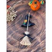 Mady Aksesuar Halloween Cadılar Bayramı Mini Cadı Çalı Süpürgesi Magnet